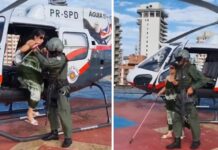Com ajuda do Helicóptero Águia, moradora de Rio Preto faz transplante de pâncreas em SP