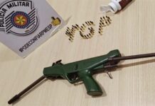 Polícia Militar apreende espingarda de pressão adulterada em Américo de Campos