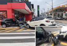 Colisão na Rua Amazonas deixa dois feridos
