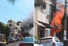 Empresário fica ferido após botijão de gás explodir e incendiar loja em Monte Aprazível