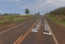 Passageiros morrem em acidente entre ônibus e carro em Riolândia Rodovia Waldemar Lopes Ferraz (SP-479) em Riolândia (SP) — Foto: Reprodução/Google Street View