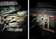 Van com 15 pacientes que voltava da capital bate na traseira de caminhão em rodovia