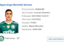 Merentiel é registrado no BID pelo Palmeiras, mas venda para o Boca Juniors está por detalhes
