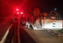 Capotamento deixa jovem ferido na Euclides da Cunha