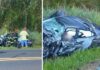 Idoso morre após caminhonete invadir pista e bater de frente com carro em Bady Bassitt