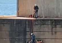 Pescador sofre fraturas nos pés ao cair de estrutura de ponte rodoferroviária