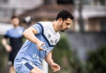 Giuliano volta a treinar e pode reforçar o Santos contra o São Bernardo