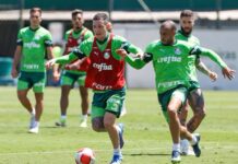 Palmeiras treina marcação em busca de escalação ideal para as quartas do Paulista