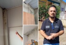Chandelly pede reparos após encontrar infiltrações em consultório municipal