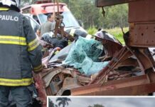 Colisão entre carro e caminhão deixa duas mulheres feridas