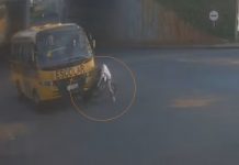 Grávida e criança em bicicleta elétrica são atropeladas por ônibus escolar em General Salgado