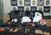 DISE apreende arsenal ‘de guerra’ e 22 kg de cocaína em Votuporanga