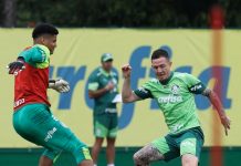 Palmeiras treina com elenco completo, e Estêvão mira confronto pela Copa do Brasil