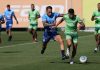 Palmeiras goleia em jogo-treino com Dudu e Bruno Rodrigues em campo