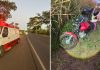 Queda de motocicleta deixa casal ferido em rodovia de Fernandópolis