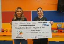 Natália Toscano e Sabrina Cury entregam verba arrecadada na ‘Confra do Bem’