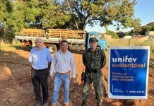 Polícia Ambiental e Unifev destinam madeira para o Lar São Vicente de Paulo