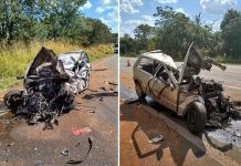 Idoso morre em acidente após bater veículo contra caminhão