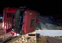 Colisão entre carretas deixa motoristas feridos em Ouroeste