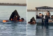 Ao som de funk e no estilo ‘Titanic’, barco com pescadores afunda em rio
