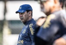 Carille comanda treino do Santos, e Joaquim sofre entorse no joelho