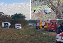 Carro capota e deixa feridos na BR-153