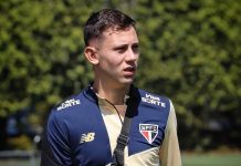 Elenco do São Paulo se reapresenta após folga; Patryck aparece de tipoia