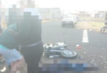 Motociclista atingido por ônibus escolar é transferido para o Hospital de Base