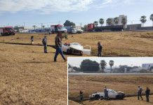 Capotamento deixa motorista ferido em Votuporanga