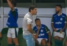 Abel consegue efeito suspensivo após gesto obsceno e pode comandar Palmeiras no sábado