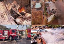 Incêndio devasta barracão de empresa de coleta e destinação de produtos químicos e hospitalares