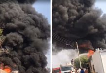 Incêndio atinge depósito de materiais recicláveis em Fernandópolis