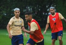 Alisson treina sem restrições e fica perto de voltar ao São Paulo