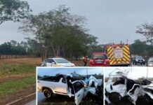 Acidente entre caminhonete e carro mata duas pessoas em Ipiguá