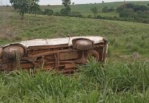 Homem morre em acidente após capotar caminhonete em vicinal de Auriflama