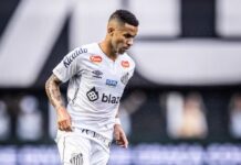 Serginho tem lesão confirmada e vira desfalque do Santos contra o Coritiba, pela Série B do Brasileirão