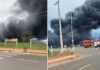 Incêndio causa destruição em fábrica de isopor à margem da BR-153 em José Bonifácio