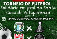 Torneio de Futebol Solidário será neste domingo
