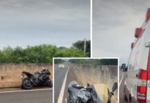 Motorista ‘fecha’ motociclista e foge na Rodovia Péricles Bellini