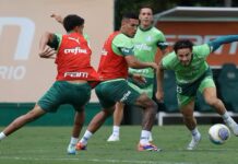 Palmeiras faz treino tático, e Mauricio diz acreditar em título: “Até o final”