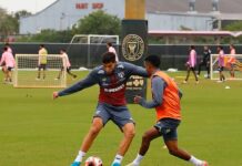 Sem encontrar Messi, São Paulo treina no CT do Inter Miami antes de voltar ao Brasil