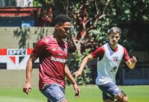 Wendell cumpre “pré-temporada” particular e fica perto de fazer estreia pelo São Paulo
