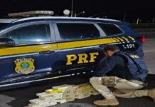 PRF apreende 33 tabletes de cocaína na BR-153