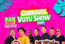 Art Popular e Batom na Cueca são as principais atrações do “Carnaval Votu Show 2025”