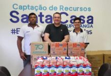 Santa Casa recebe doação de leite de fiéis da Assembleia de Deus Ministério do Belém no Colinas