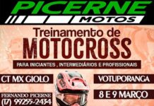 Picerne Motos Racing promove curso de pilotagem de motocross