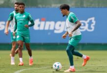 Gustavo Gómez treina com grupo e fica à disposição do Palmeiras