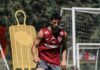 Calleri treina no campo no início da semana de estreia no Brasileiro