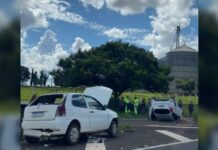 Colisão deixa três pessoas feridas na Rodovia Péricles Bellini