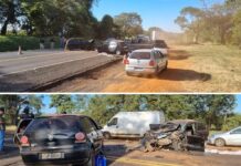 Homem morre em acidente entre dois carros na BR-153 em Onda Verde